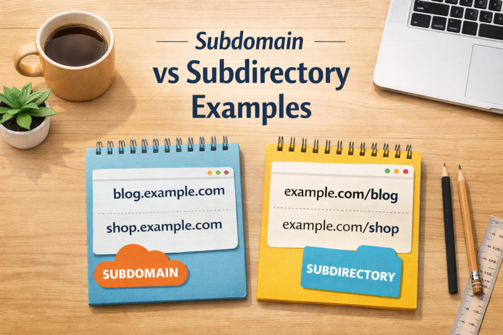 Subdomain vs Subdirectory Examples