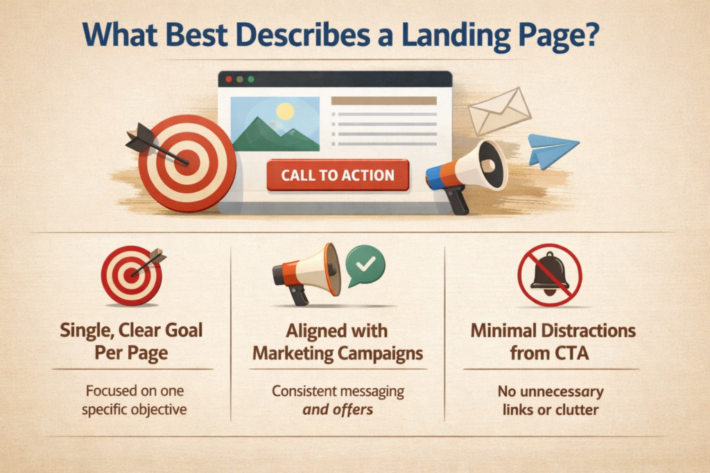 What Best Describes a Landing Page?