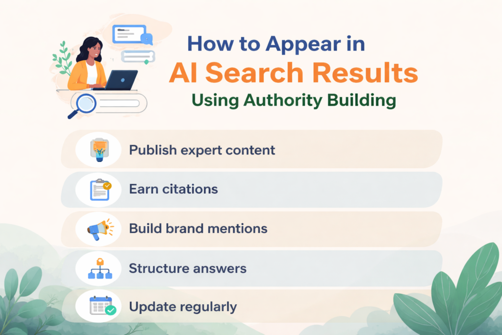 How to Appear in AI Search Results Using Authority Building