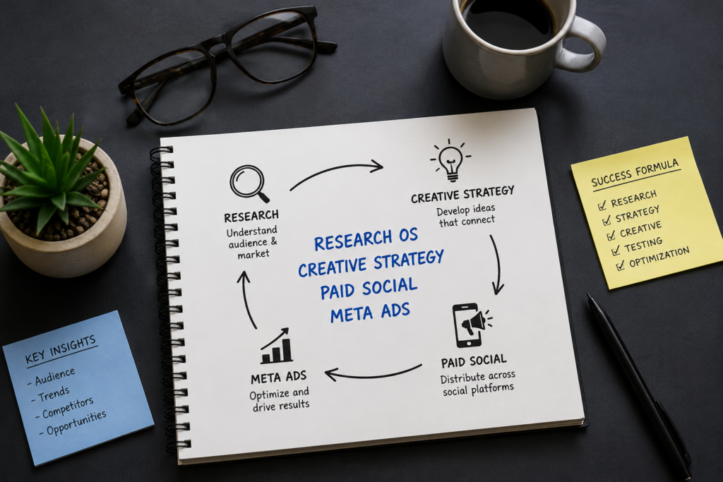 research os creative strategy paid social meta ads