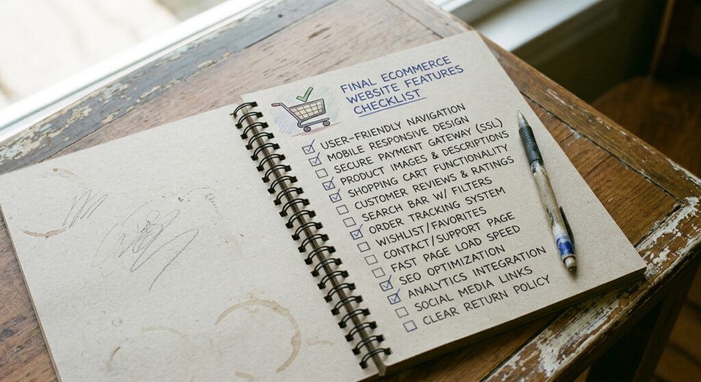 Final eCommerce Website Features Checklist