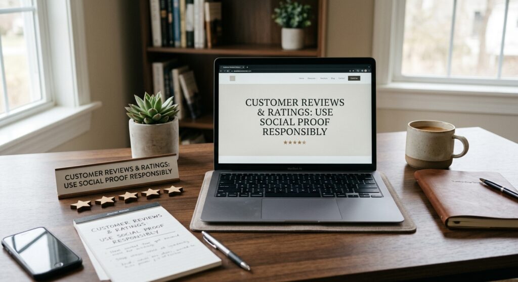 Customer Reviews and Ratings: Use Social Proof Responsibly